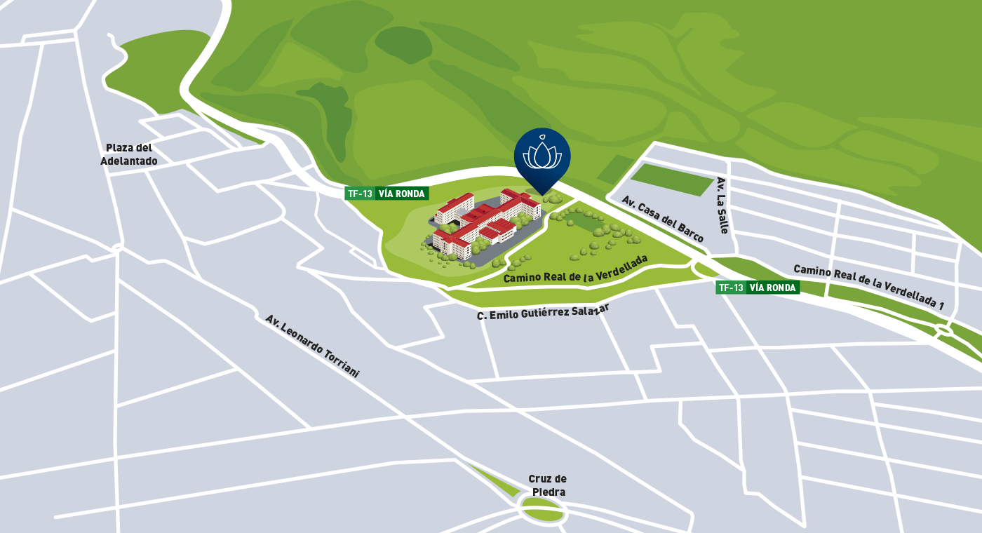 Imagen del mapa para localizar la residencia de mayores Vía Ronda